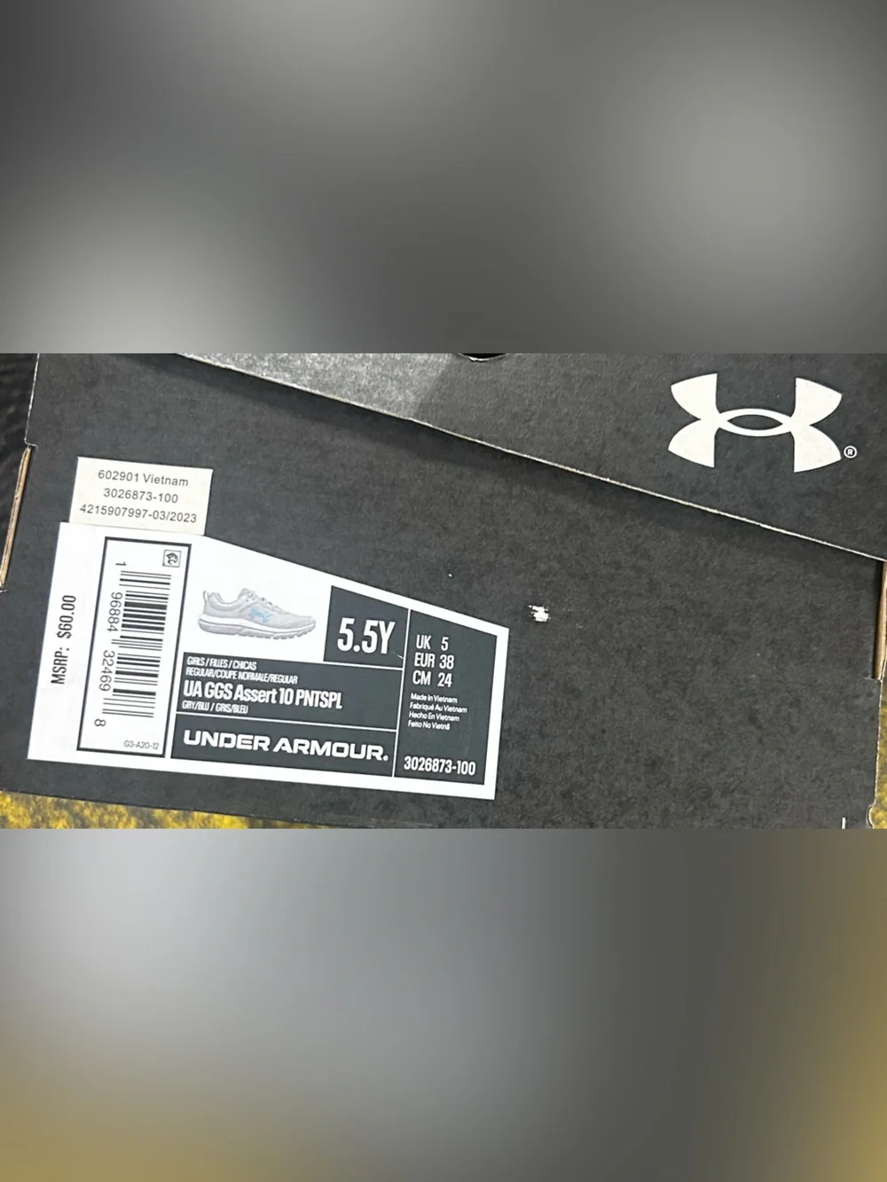 Under Armour Youth Girls Asserts Sneakers